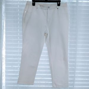 White Ponte Pants Isaac Mizrahi Live!